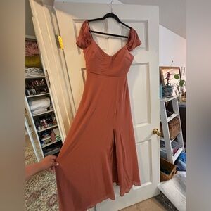 Terracotta Grace convertible dress with pockets